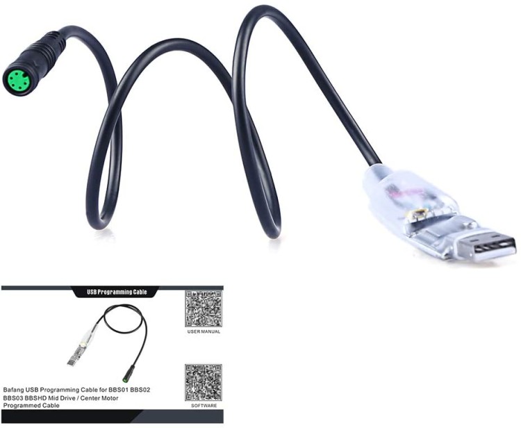 Kabel USB do programowania silników z napędem centralnym Bafang