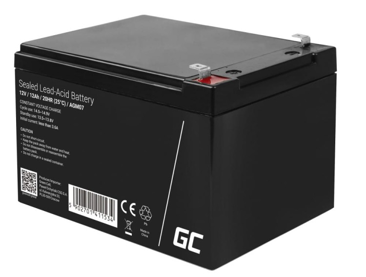Zestaw 3 Akumulatorów żelowy 12V/12Ah do roweru elektrycznego