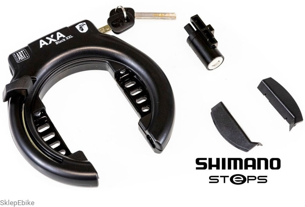 Zamek AXA + Blokada XXL Shimano Steps