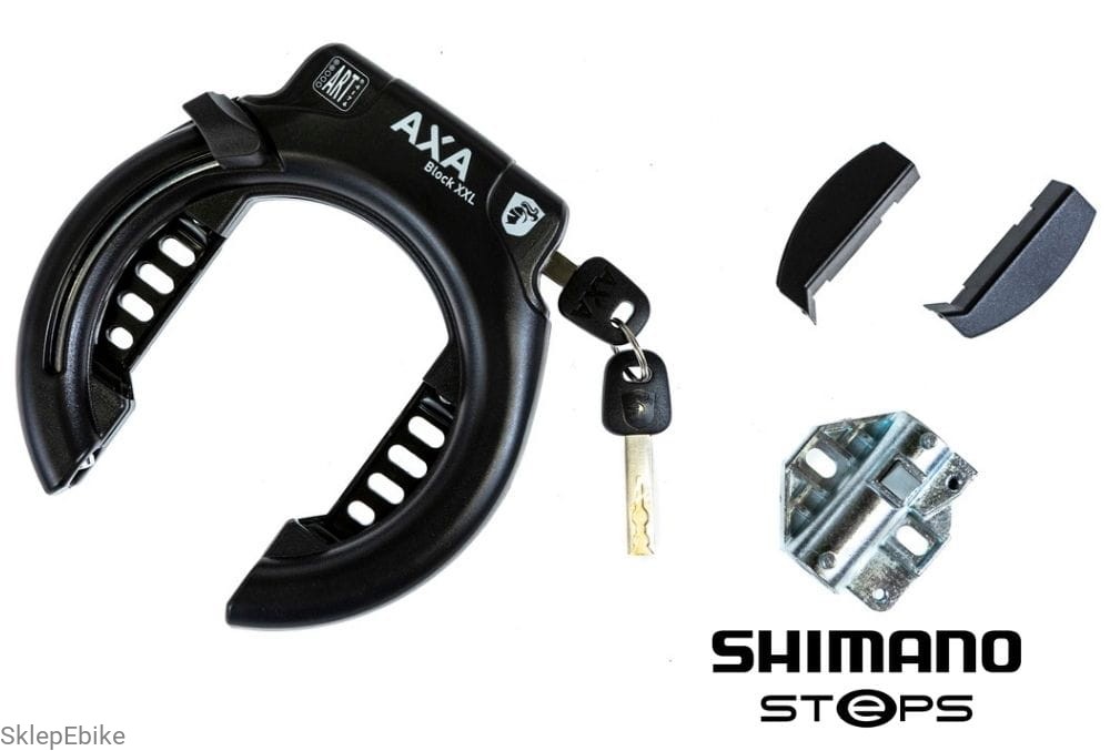 Zamek AXA + Blokada XXL -Shimano Steps na ramę