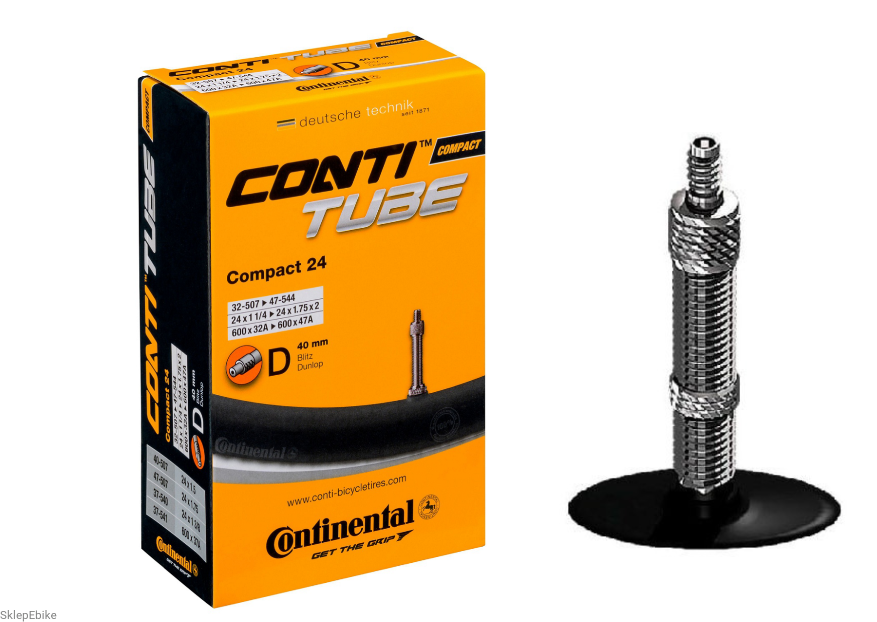 DĘTKA CONTINENTAL Copact 24 wąska Dunlop 40mm