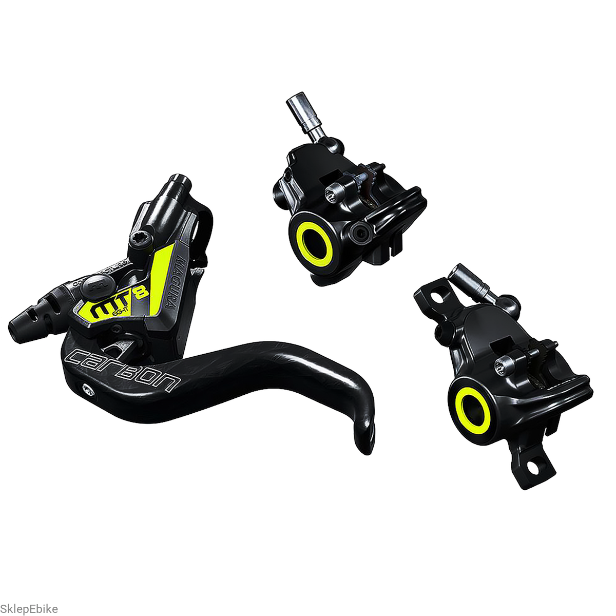 Magura MT8 SL PM Flatmount Set, 1-palcowa dźwignia HC-Carbolay