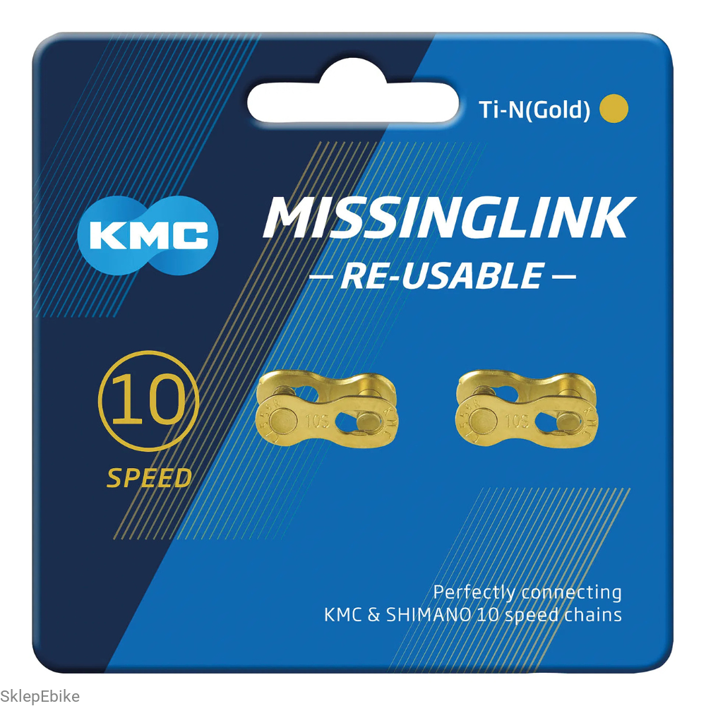 Spinki do łańcucha KMC 10-rzędów GOLD - 2 szt.