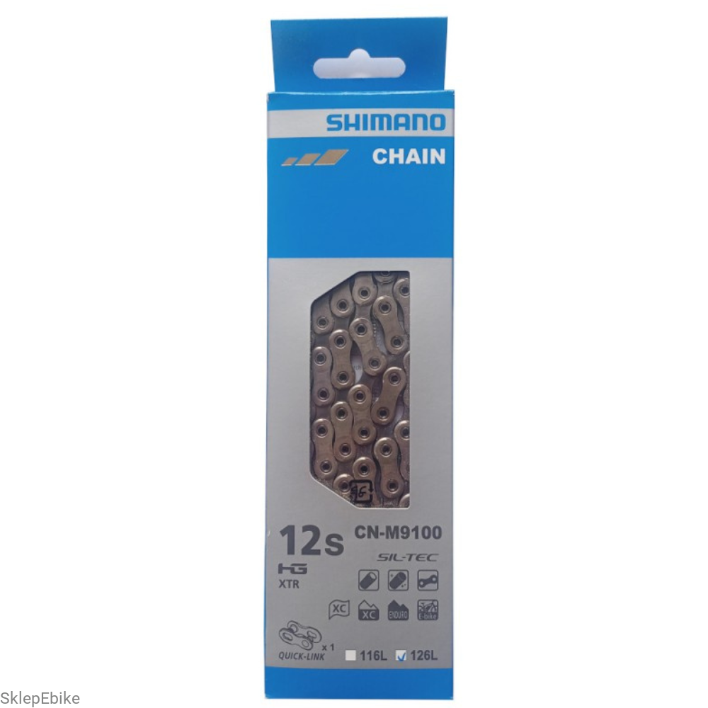 Łańcuch Shimano CN-M9100 - 12-rzędowy, 126 ogniw
