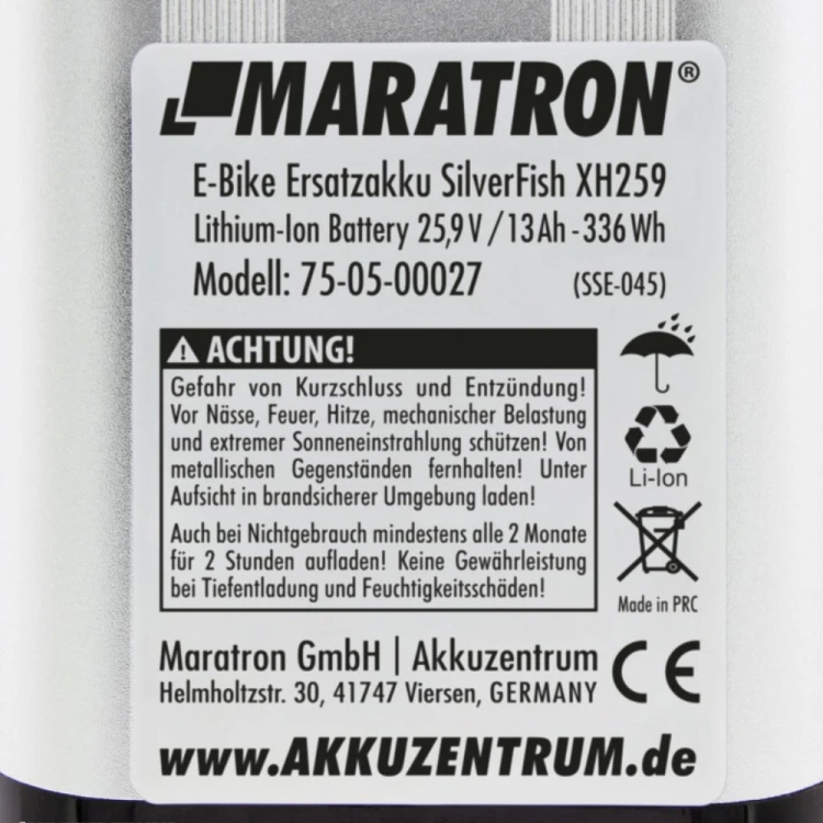 Bateria Maratron „Silver Fish” XH259 – 25,9V / 13Ah – srebrna